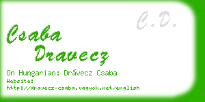 csaba dravecz business card